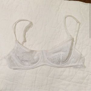 White lace unlined bra